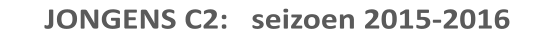 JONGENS C2:   seizoen 2015-2016