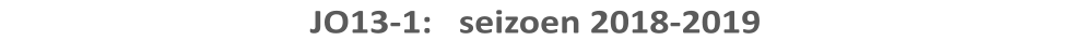 JO13-1:   seizoen 2018-2019