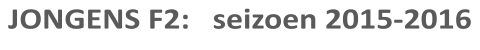 JONGENS F2:   seizoen 2015-2016