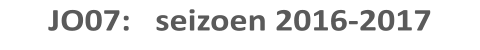 JO07:   seizoen 2016-2017