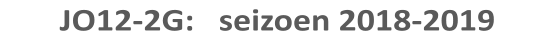 JO12-2G:   seizoen 2018-2019